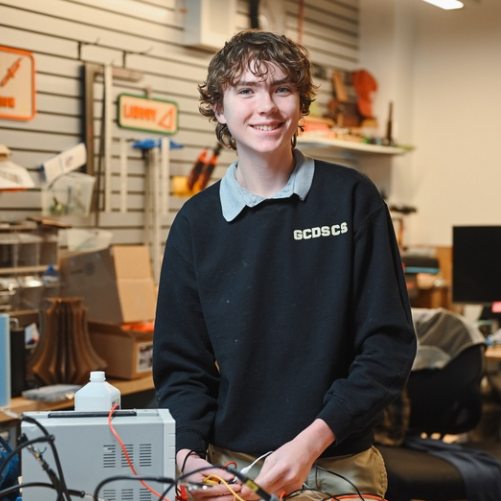 Oliver Davis, co-lead of TigerHacks at Greenwich Country Day School